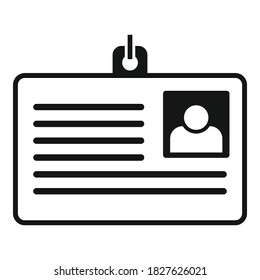 Library id card icon. Simple illustration of library id card vector icon for web design isolated on white background