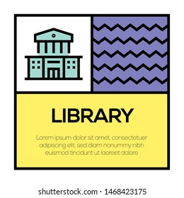 LIBRARY AND ILLUSTRATION ICON CONCEPT