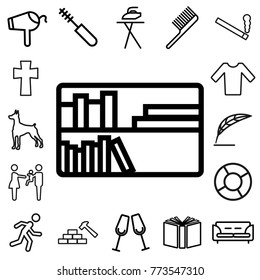 library. lifestyle icon set