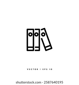 Library Line Icon. Editable Stroke