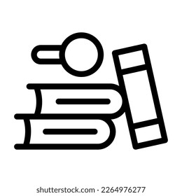 library line icon illustration vector graphic