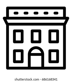 Library Line Vector Icon
