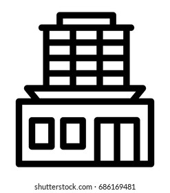 Library Line Vector Icon
