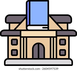 Library Line vector Icon Design