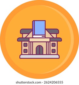 Library Line vector Icon Design