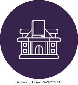 Library Line vector Icon Design
