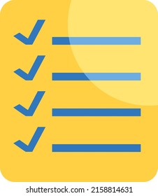 Library list, illustration, vector on a white background.