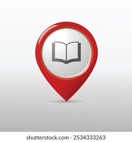 Library location icon vector illustration