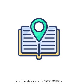 library location icon in vector. Logotype