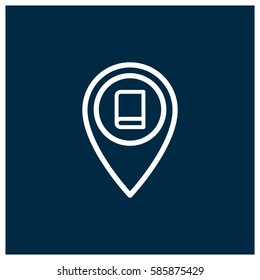 Library location vector icon