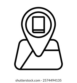 Library location Vector Line Icon Design