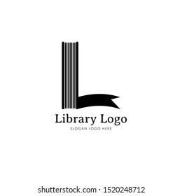 Library Logo with the Concept of Letter L