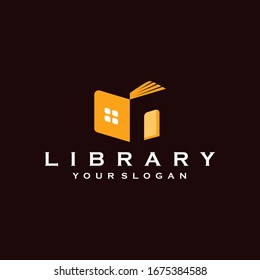 Library Logo Design Idea Vector Template