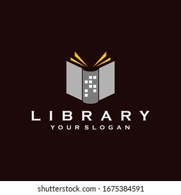 Library Logo Design Idea Vector Template