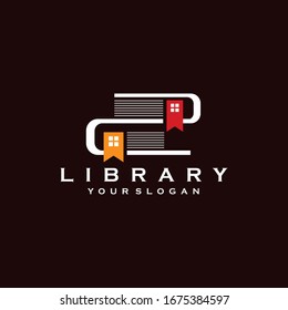 Library Logo Design Idea Vector Template