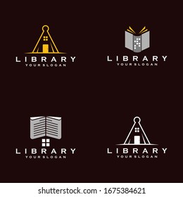 Library Logo Design Idea Vector Template