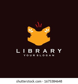 Plantilla de vectores de ideas de diseño de logotipos de biblioteca