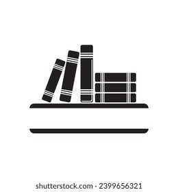 Library logo icon, vector illustration design