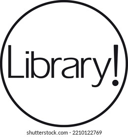 Library logo idea - Vector Illustration
