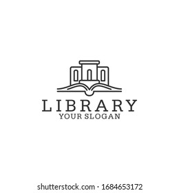 Library Logo Vector Design Illustration