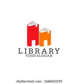 Library Logo Vector Design Illustration