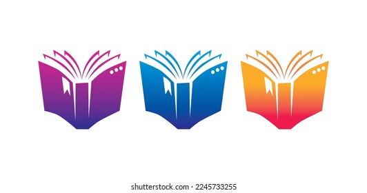 Library Logo Vector Icon Symbol Template. Library Logo. Book Logo