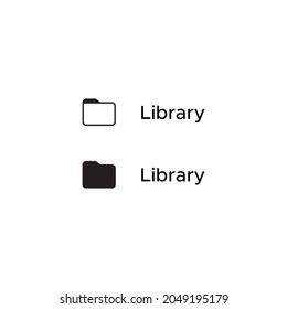 Library Menu Icon Vector Isolated on White Background