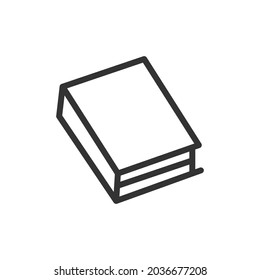Icono de línea mínima de biblioteca. Diseño de símbolo de trazo web. Señal de biblioteca aislada en un fondo blanco. Icono de línea Premium.