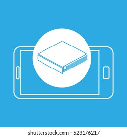 library mobile device education vector illustration eps 10