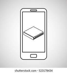 library mobile device education vector illustration eps 10