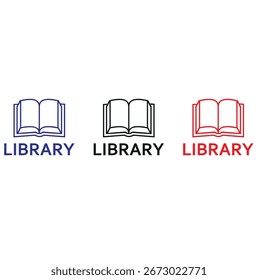  A library name sing icon,perfect representing library branding.