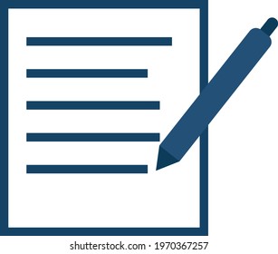 Library notes, icon illustration, vector on white background