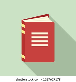 Library old book icon. Flat illustration of library old book vector icon for web design