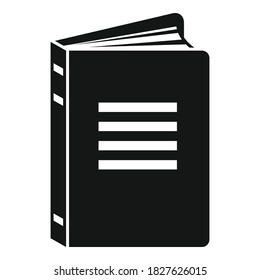 Archivbuch-Symbol. Einfache Illustration des alten Bibliotheksbuchs, Vektorsymbol für Webdesign einzeln auf weißem Hintergrund