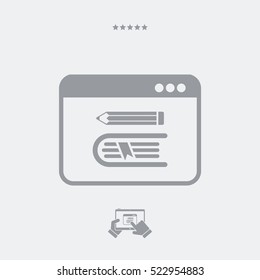 Library online - Vector web icon