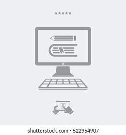 Library online - Vector web icon