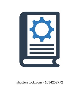 icono de opción de biblioteca - icono de configuración de libro