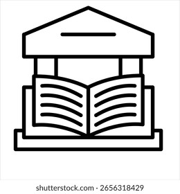 Vektorgrafik des Bibliotheks-Gliederungssymbols