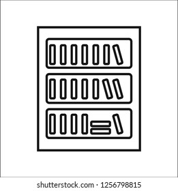 library outline vector icon