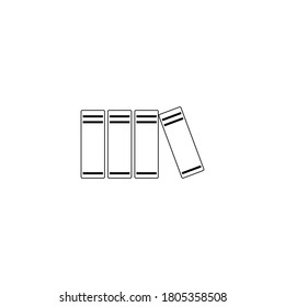 library outline vector icon, e-book icon
