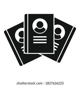 Library personal notebooks icon. Simple illustration of library personal notebooks vector icon for web design isolated on white background