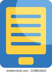 Library phone text, illustration, vector on a white background.