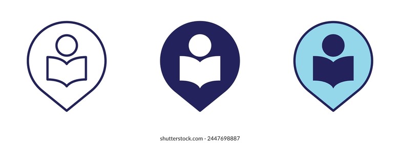 Library Pin Icon - Navigation Set