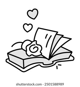 Library and Reading Doodle Icons