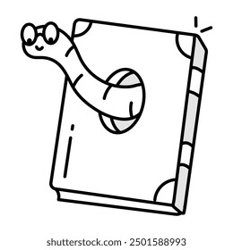 Bibliothek und Doodle-Icons lesen