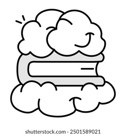 Library and Reading Doodle Icons