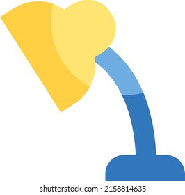 Lámpara de lectura de biblioteca, ilustración, vector sobre fondo blanco.