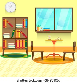 Library room vector design