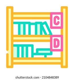 library school color icon vector. library school sign. isolated symbol illustration