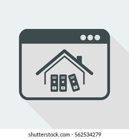 Library or school concept - Vector icon for computer website or application
